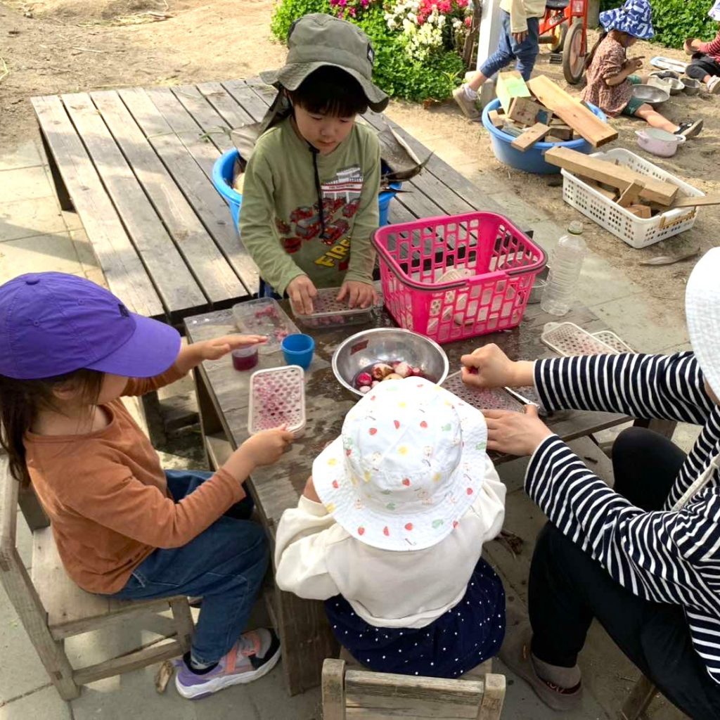 植物あそびの様子