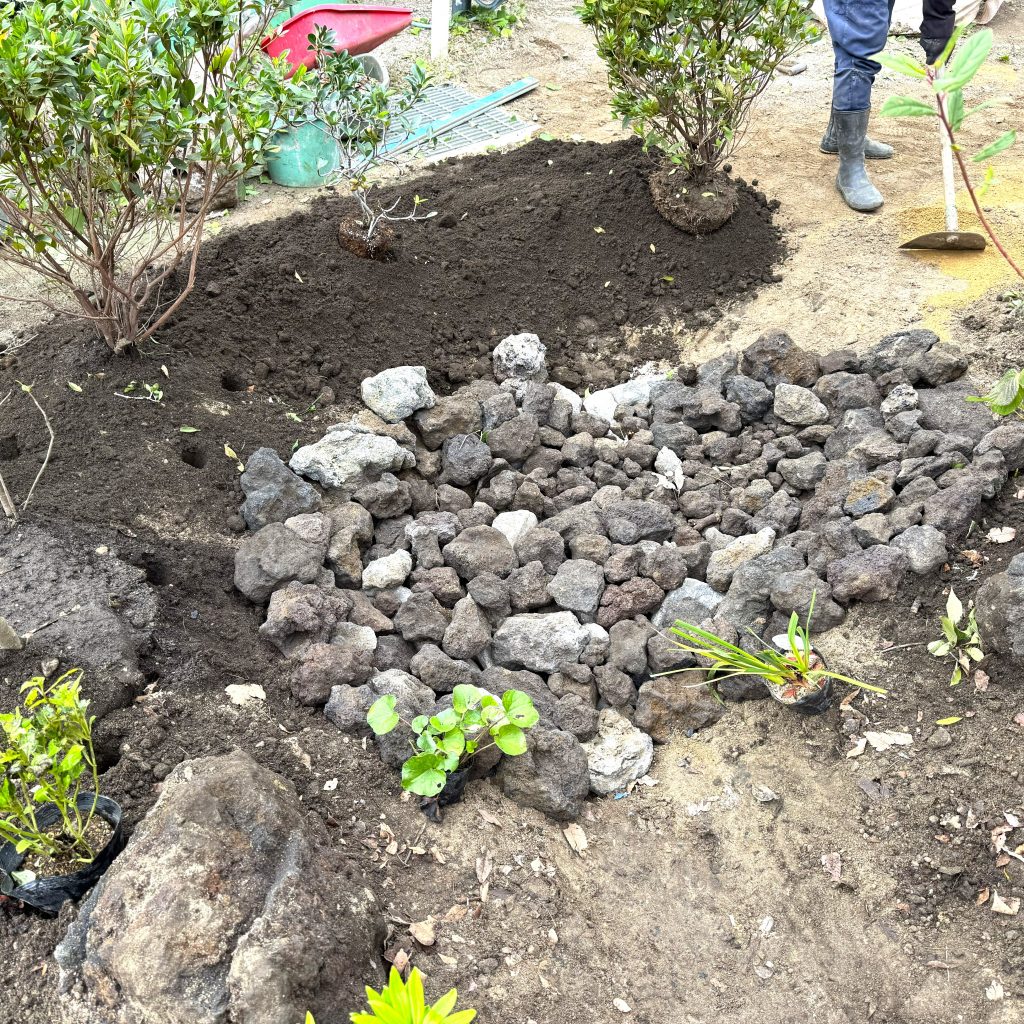 桜島の火山岩を利用