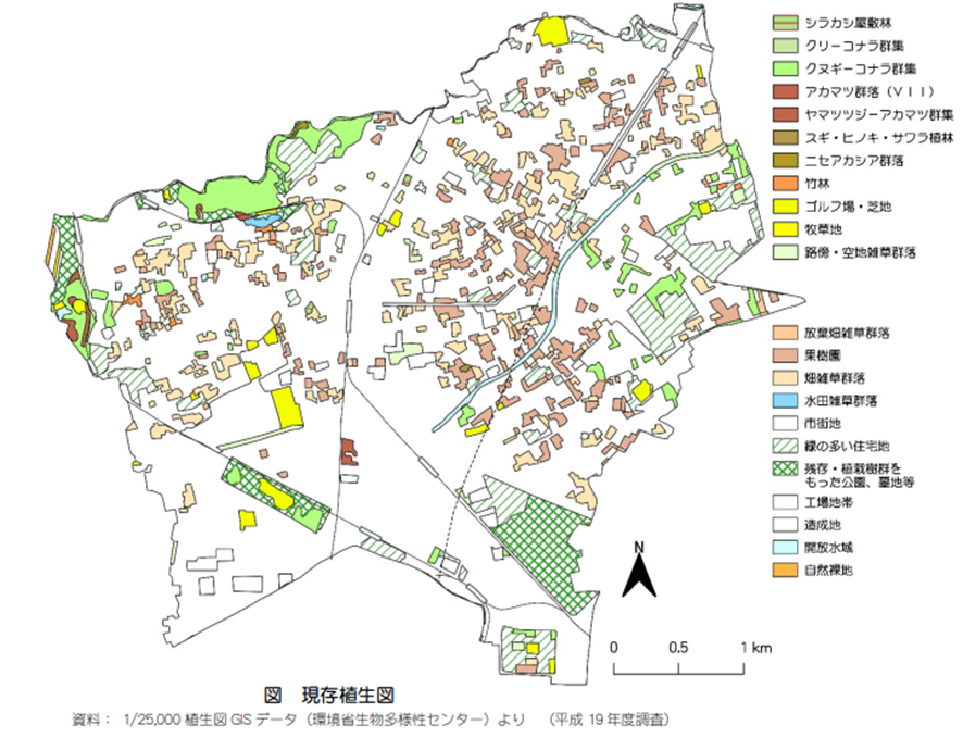 環境省が作成している現存植生図