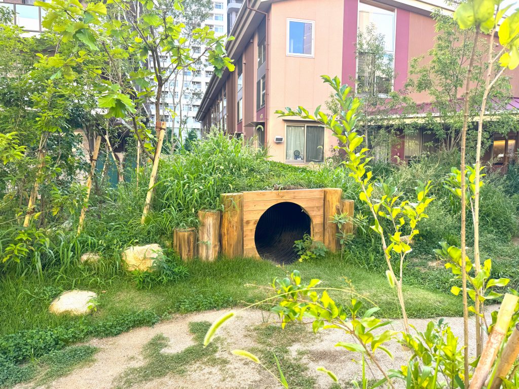 保育園にビオトープや自然を取り入れた事例